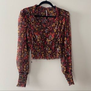Free People Floral Blouse